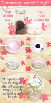 Tiêu tan mỡ thừa với công thức massage từ cà phê 7