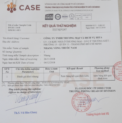 Chứng nhận Nhang sạch - Case