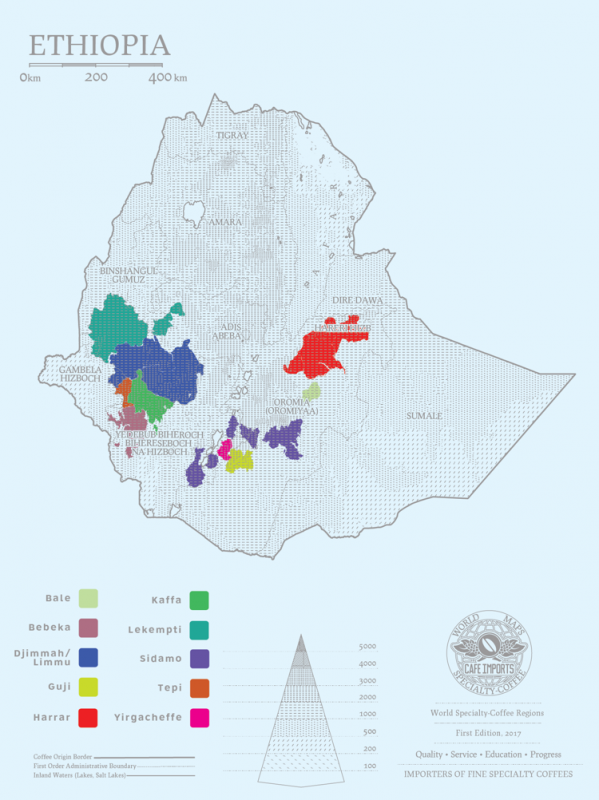 Bản đồ cà phê Ethiopia